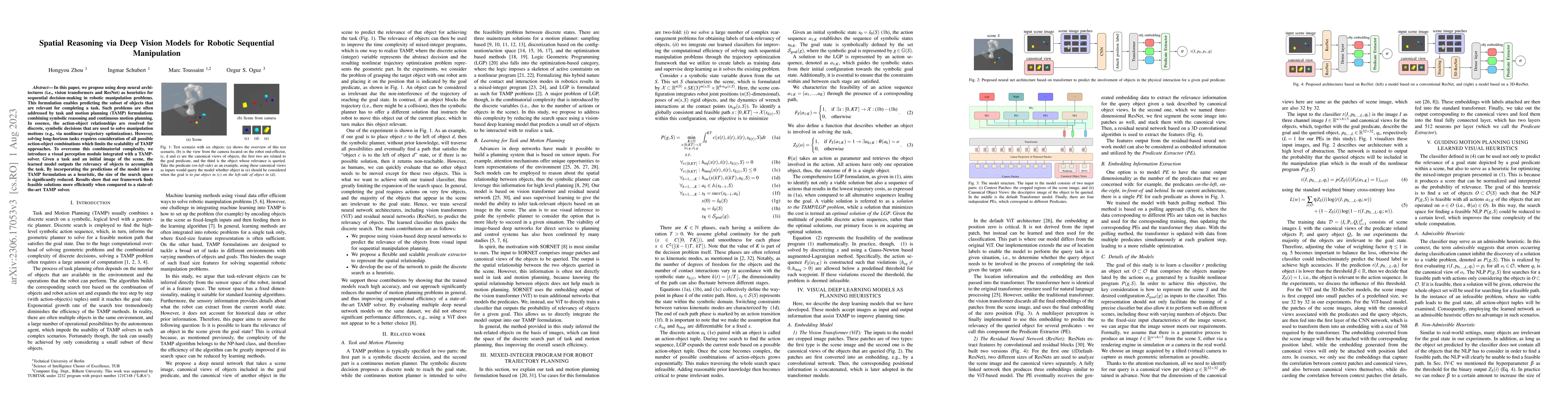 Thumbnail for Spatial Reasoning via Deep Vision Models for Robotic Sequential
  Manipulation