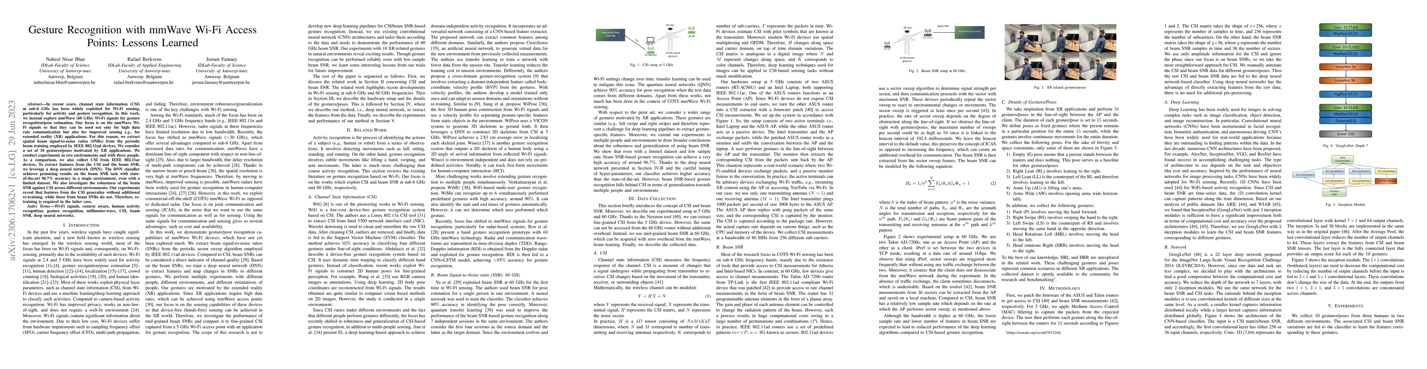 Thumbnail for Gesture Recognition with mmWave Wi-Fi Access Points: Lessons Learned