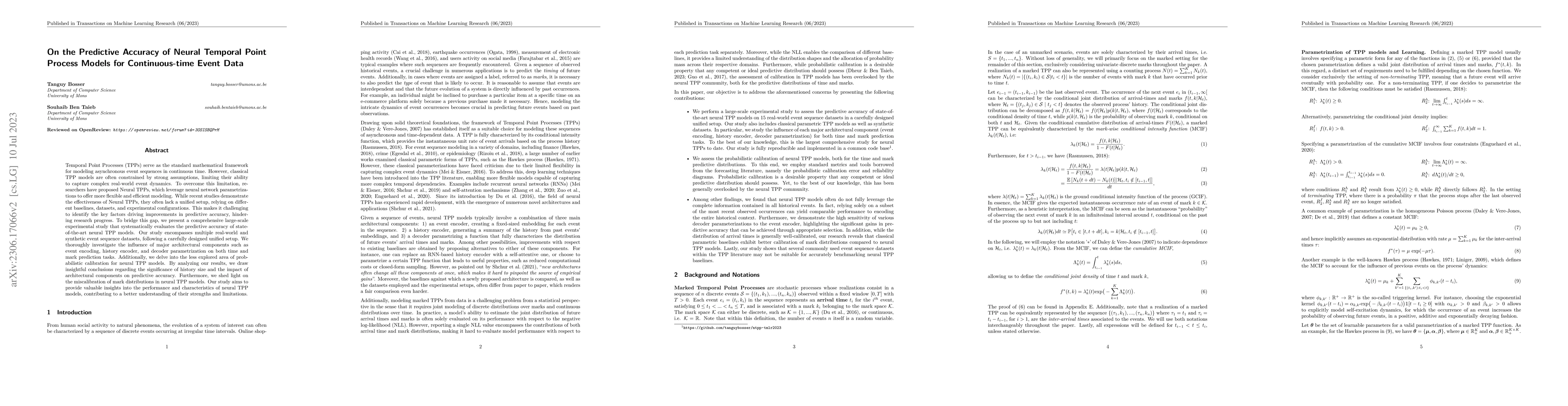 Thumbnail for On the Predictive Accuracy of Neural Temporal Point Process Models for
  Continuous-time Event Data