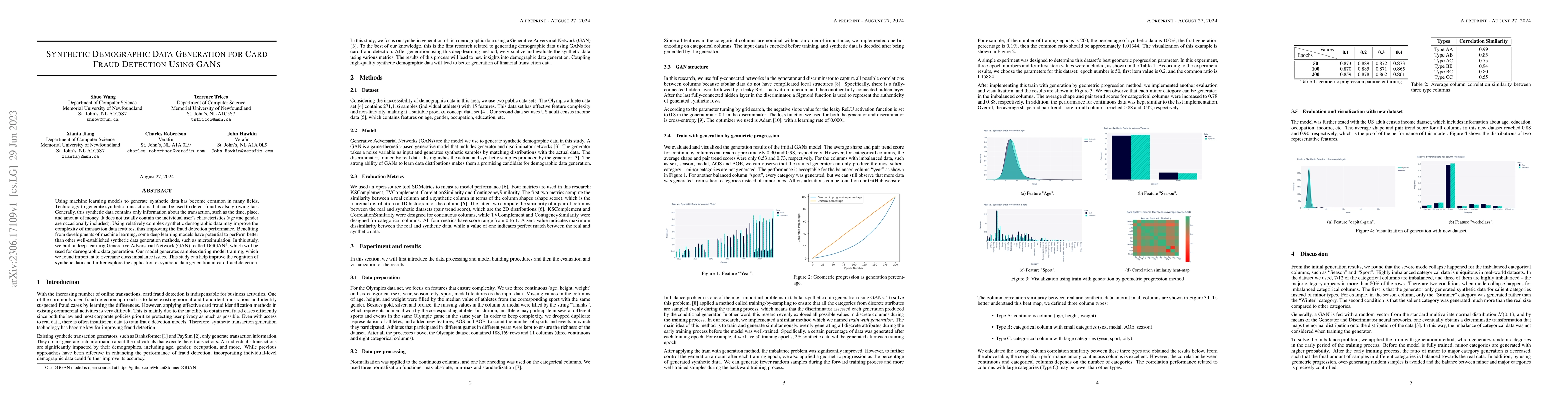 Thumbnail for Synthetic Demographic Data Generation for Card Fraud Detection Using
  GANs