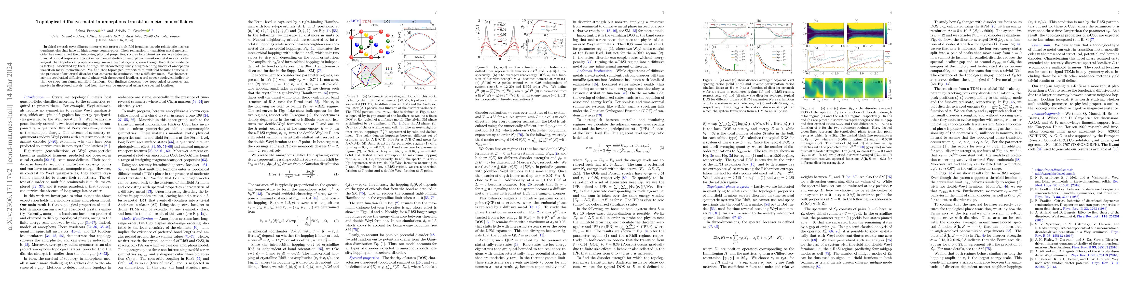 Thumbnail for Topological diffusive metal in amorphous transition metal monosilicides