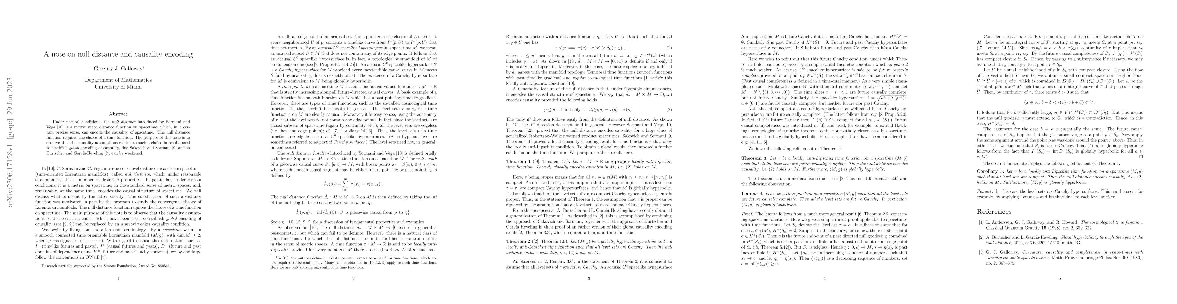 Thumbnail for A note on null distance and causality encoding