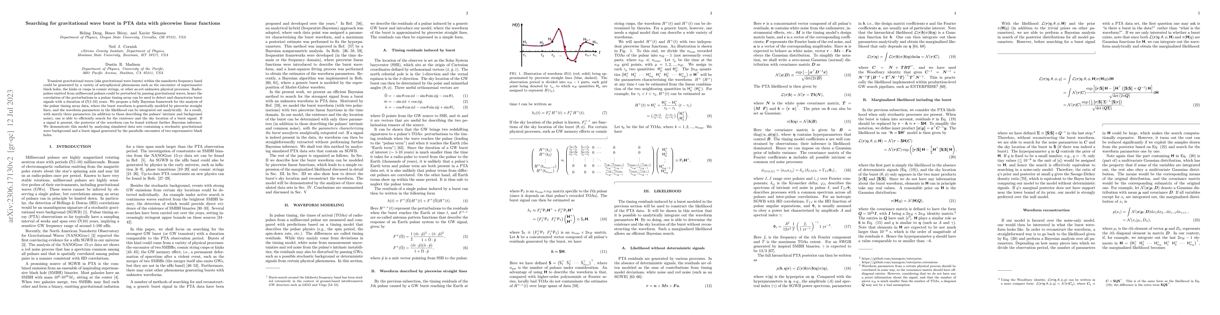 Thumbnail for Searching for gravitational wave burst in PTA data with piecewise linear
  functions