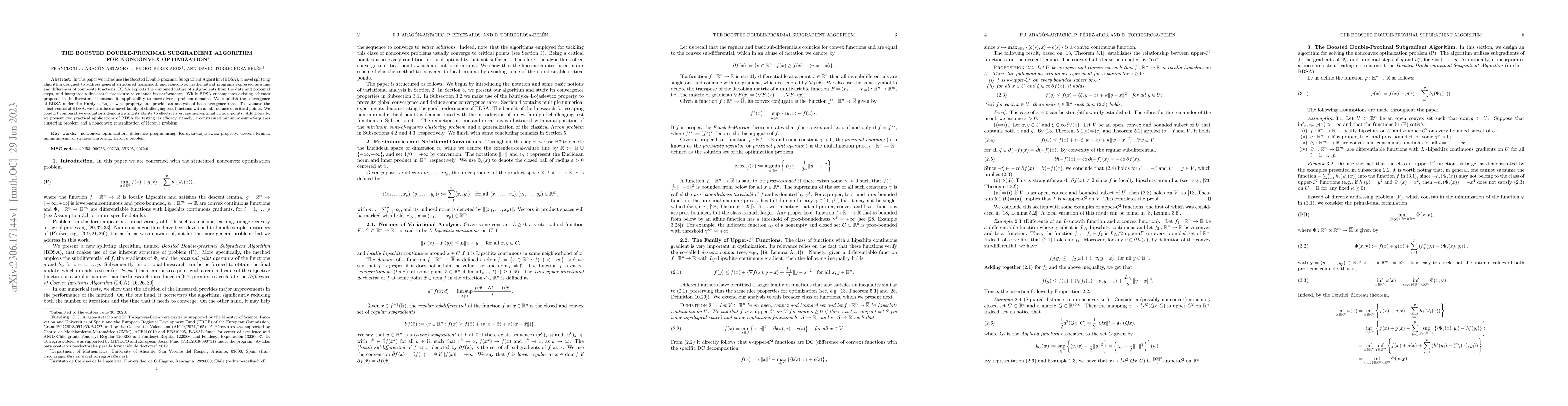 Thumbnail for The Boosted Double-Proximal Subgradient Algorithm for Nonconvex
  Optimization