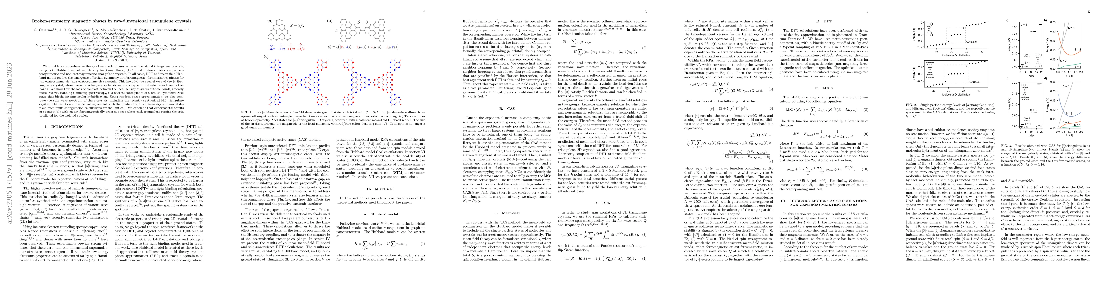 Thumbnail for Broken-symmetry magnetic phases in two-dimensional triangulene crystals