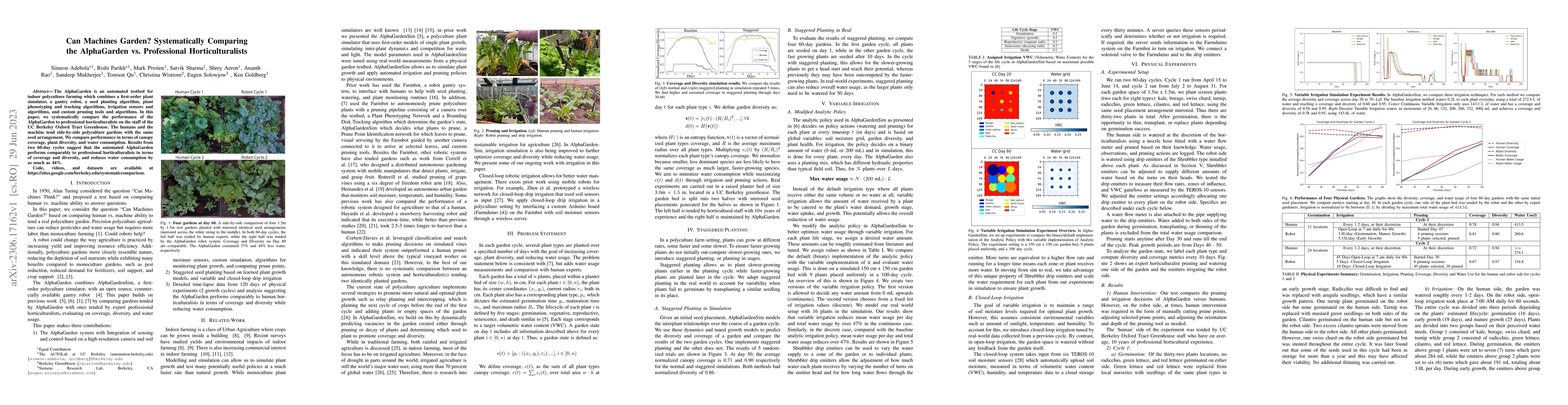 Thumbnail for Can Machines Garden? Systematically Comparing the AlphaGarden vs.
  Professional Horticulturalists