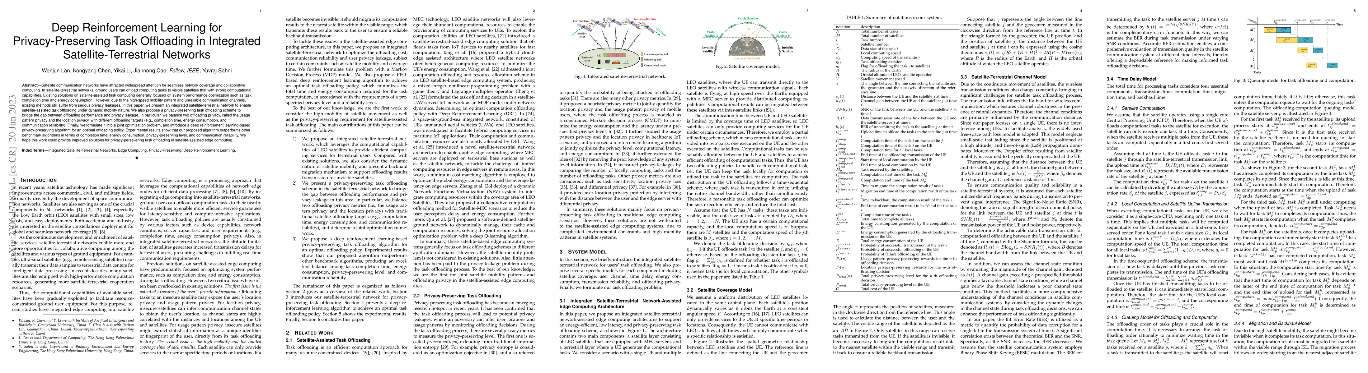Thumbnail for Deep Reinforcement Learning for Privacy-Preserving Task Offloading in
  Integrated Satellite-Terrestrial Networks