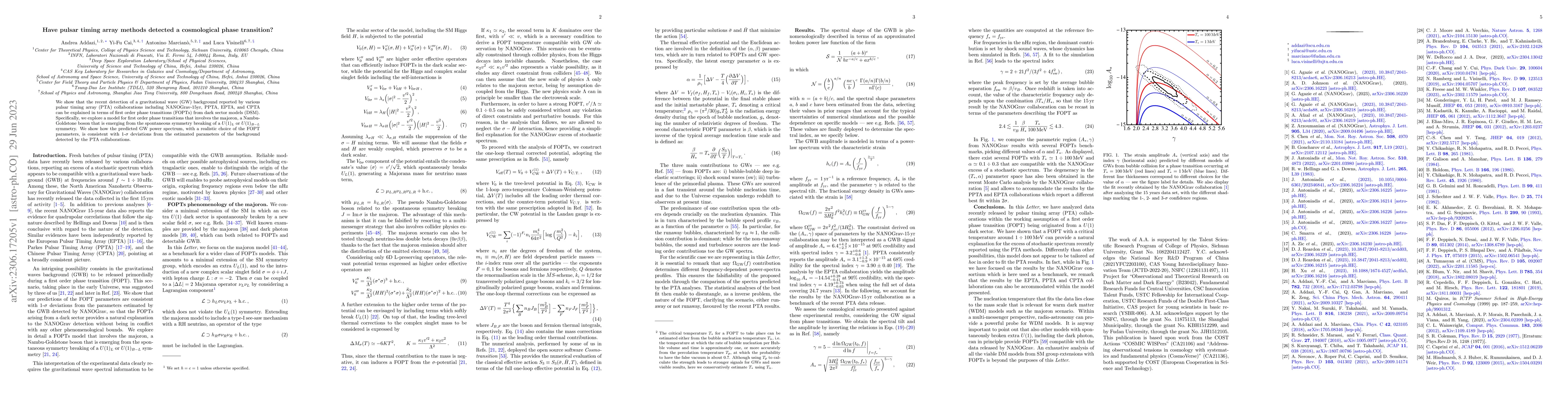 Thumbnail for Have pulsar timing array methods detected a cosmological phase
  transition?