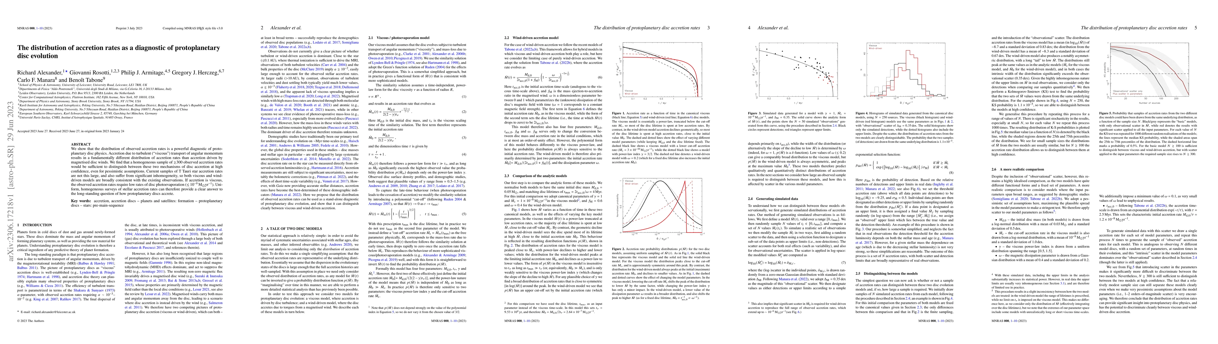 Thumbnail for The distribution of accretion rates as a diagnostic of protoplanetary
  disc evolution