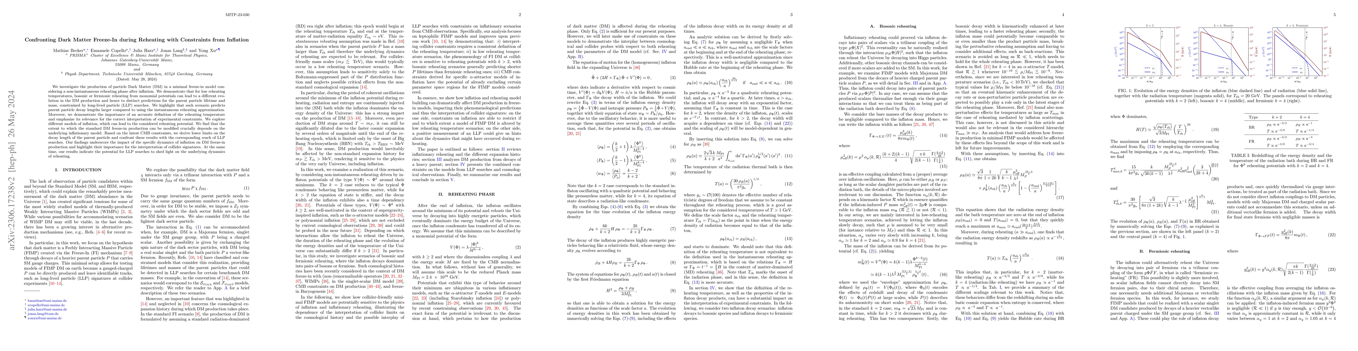 Thumbnail for Confronting Dark Matter Freeze-In during Reheating with Constraints from
  Inflation
