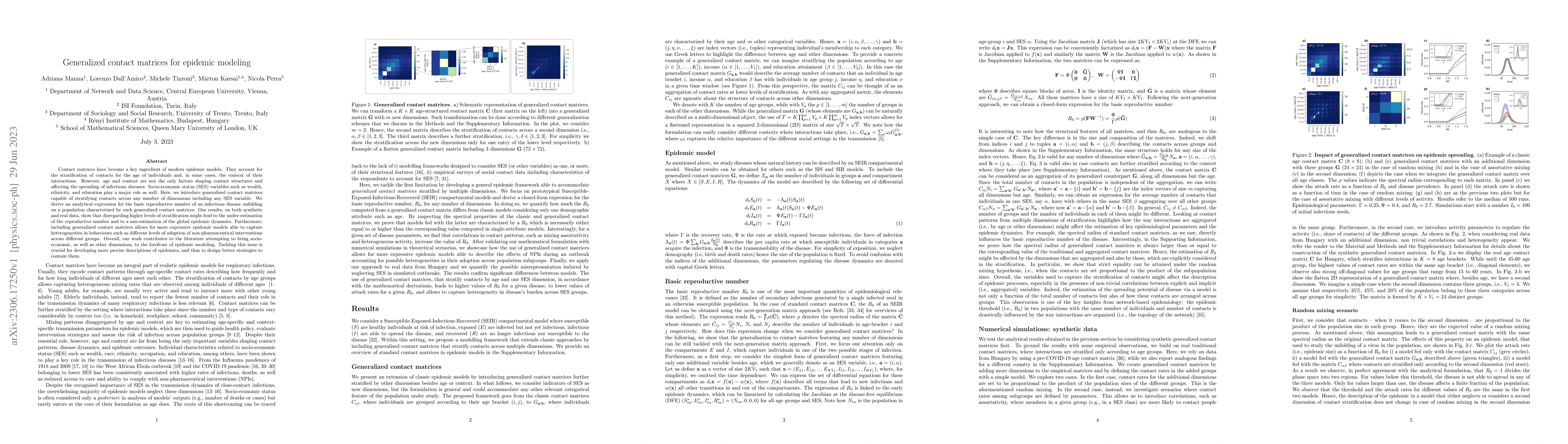Thumbnail for Generalized contact matrices for epidemic modeling