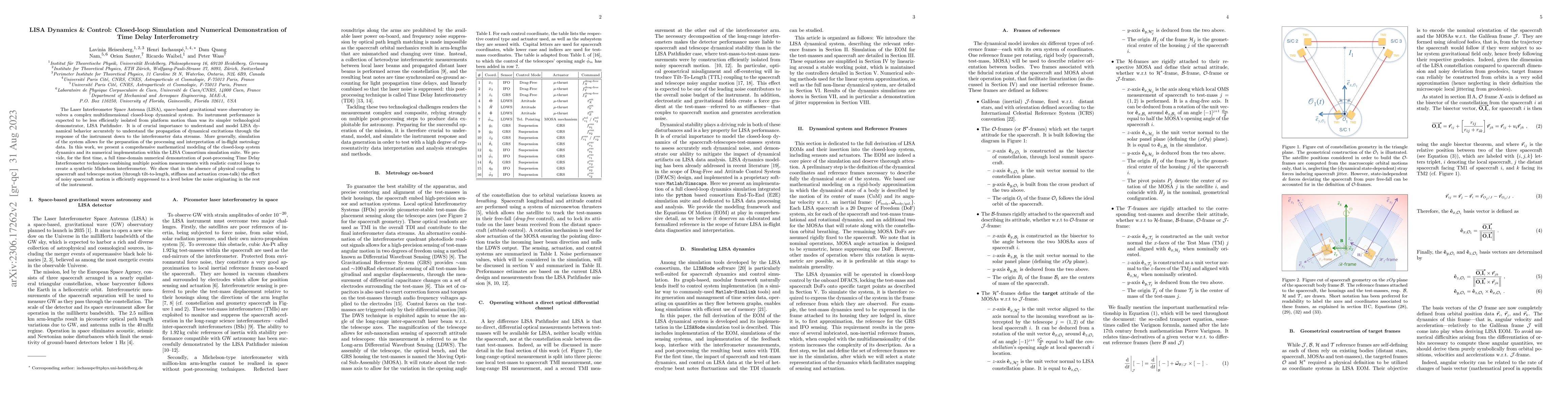 Thumbnail for LISA Dynamics & Control: Closed-loop Simulation and Numerical
  Demonstration of Time Delay Interferometry