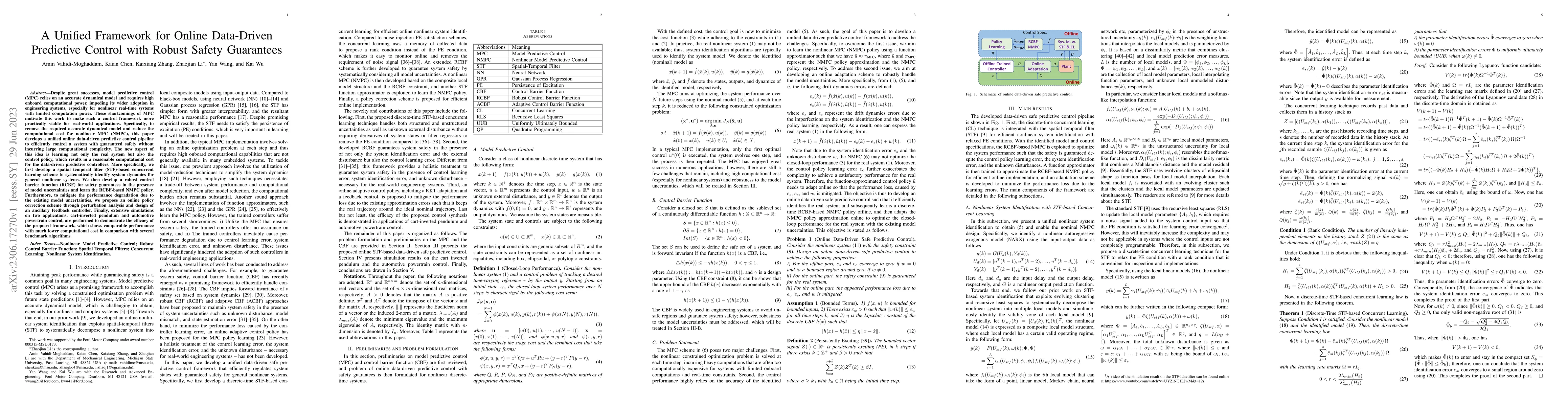 Thumbnail for A Unified Framework for Online Data-Driven Predictive Control with
  Robust Safety Guarantees