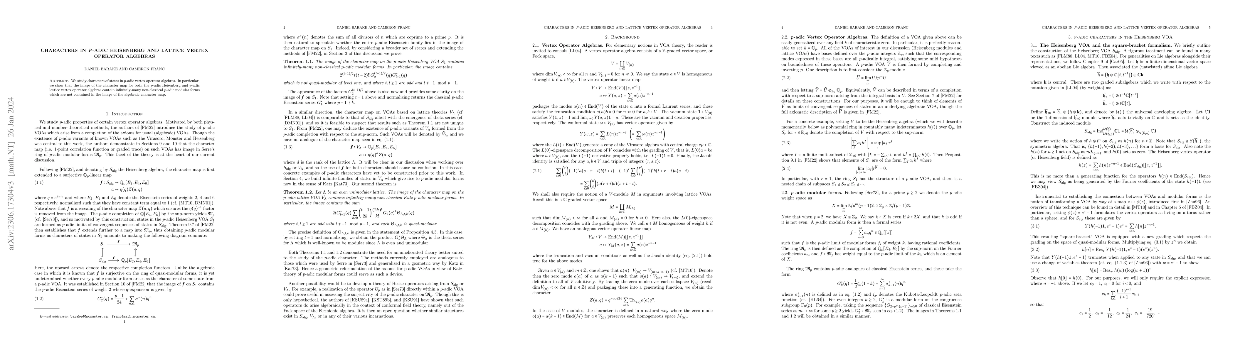 Thumbnail for Characters in p-adic Heisenberg and Lattice Vertex Operator Algebras