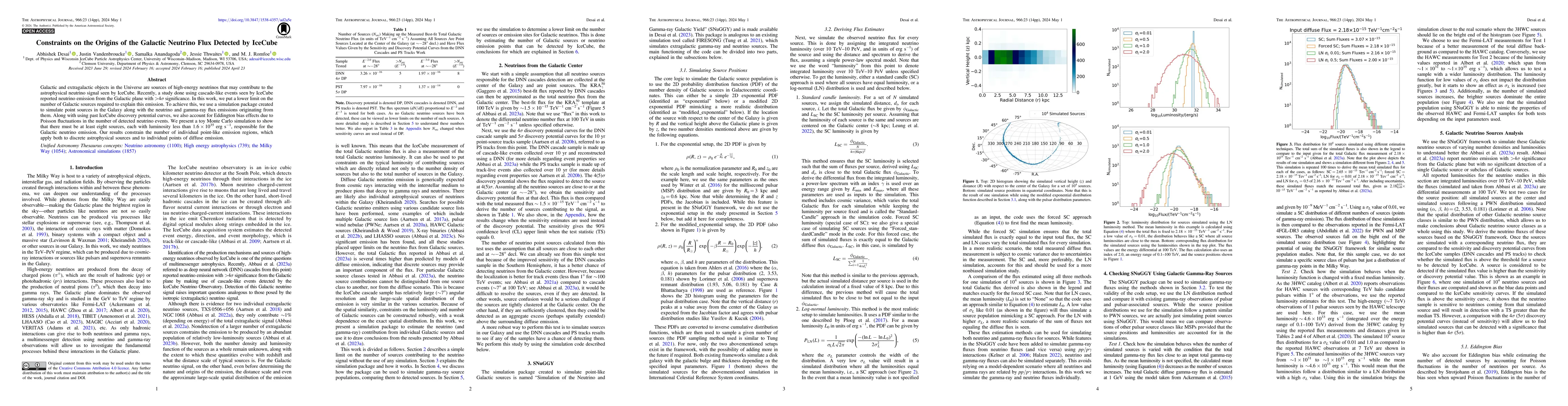 Thumbnail for Constraints on the origins of the Galactic neutrino flux