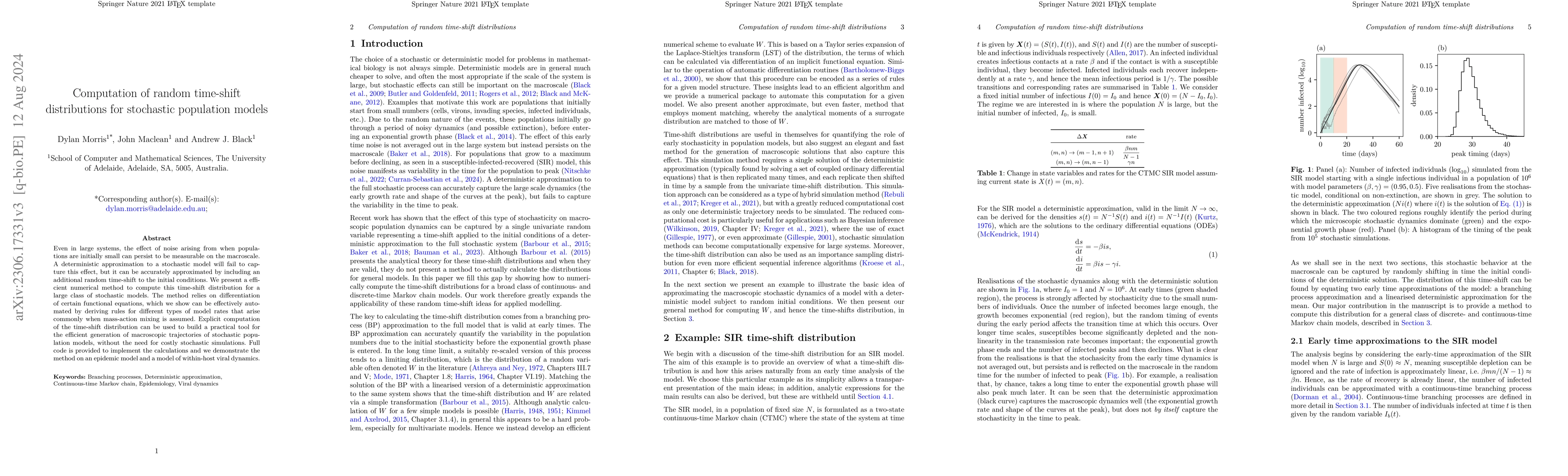 Thumbnail for Computation of random time-shift distributions for stochastic population
  models