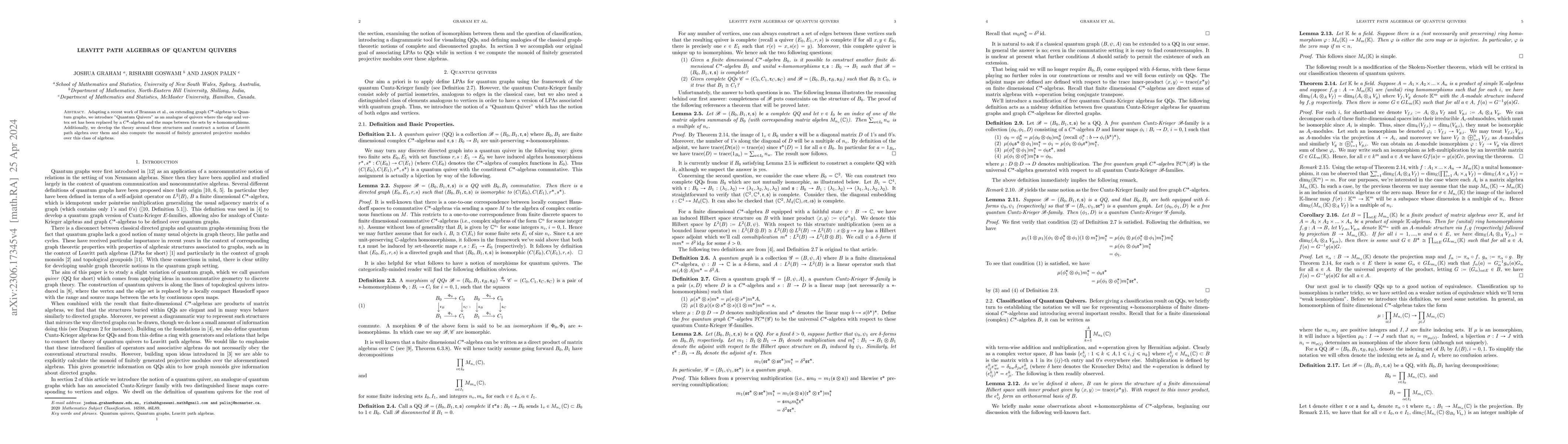 Thumbnail for Leavitt Path Algebras of Quantum Quivers
