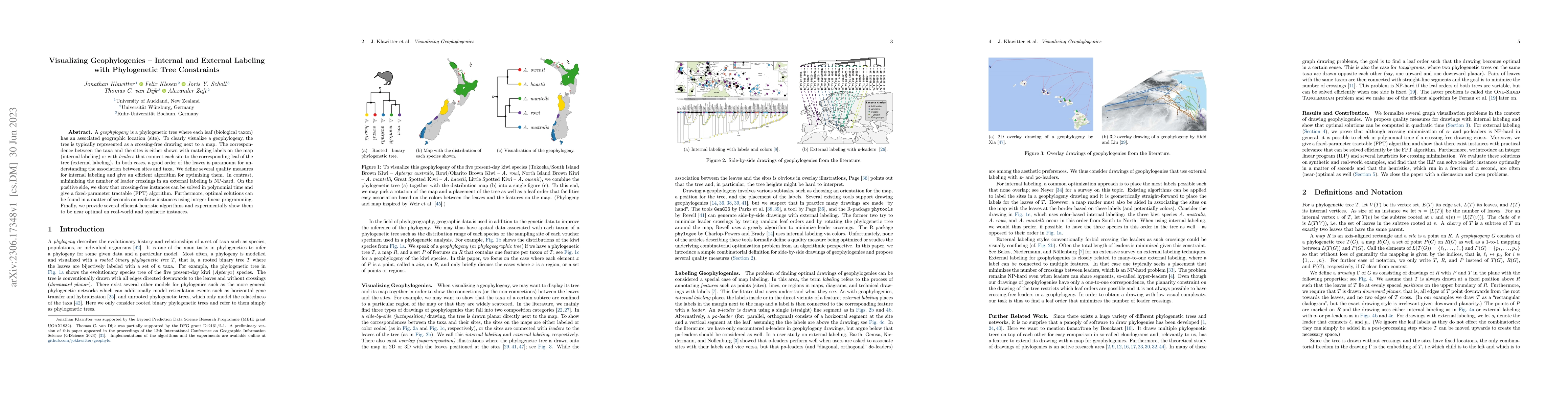 Thumbnail for Visualizing Geophylogenies -- Internal and External Labeling with
  Phylogenetic Tree Constraints