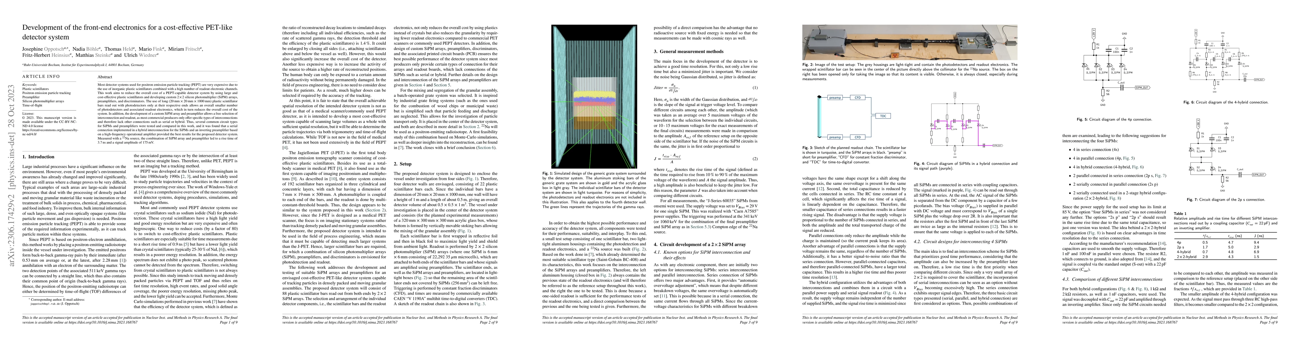 Thumbnail for Development of the front-end electronics for a cost-effective PET-like
  detector system