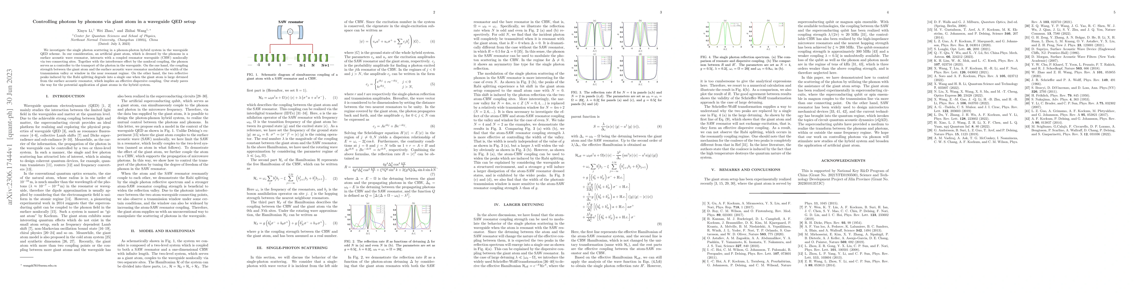 Thumbnail for Controlling photons by phonons via giant atom in a waveguide QED setup