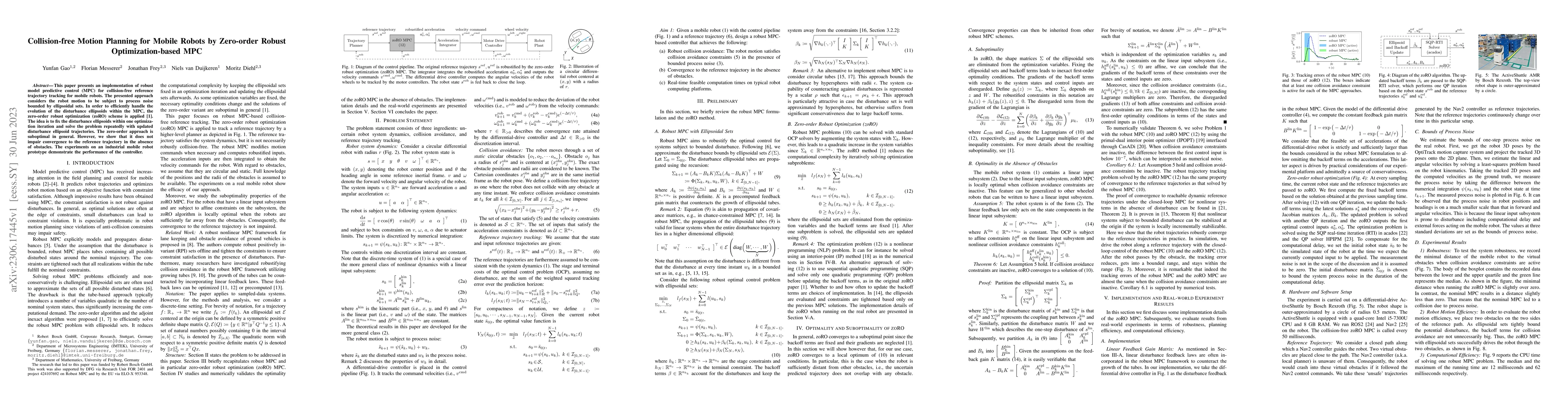 Thumbnail for Collision-free Motion Planning for Mobile Robots by Zero-order Robust
  Optimization-based MPC