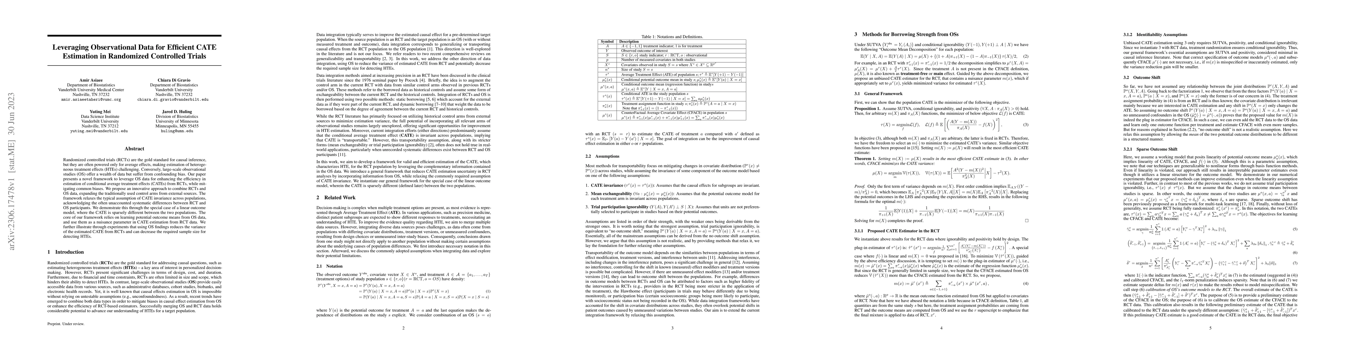 Thumbnail for Leveraging Observational Data for Efficient CATE Estimation in
  Randomized Controlled Trials