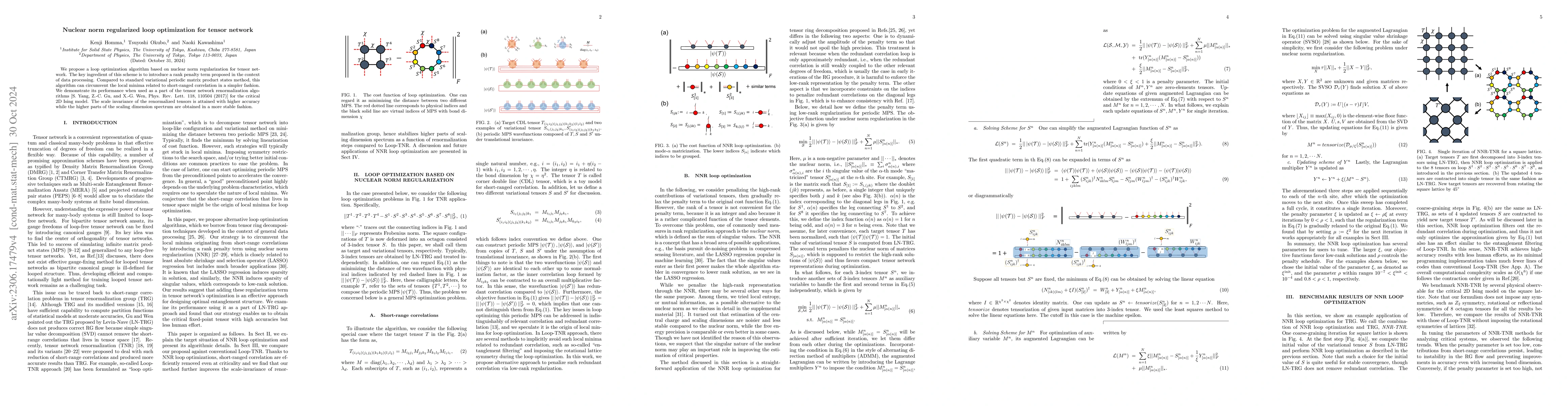 Thumbnail for Nuclear norm regularized loop optimization for tensor network