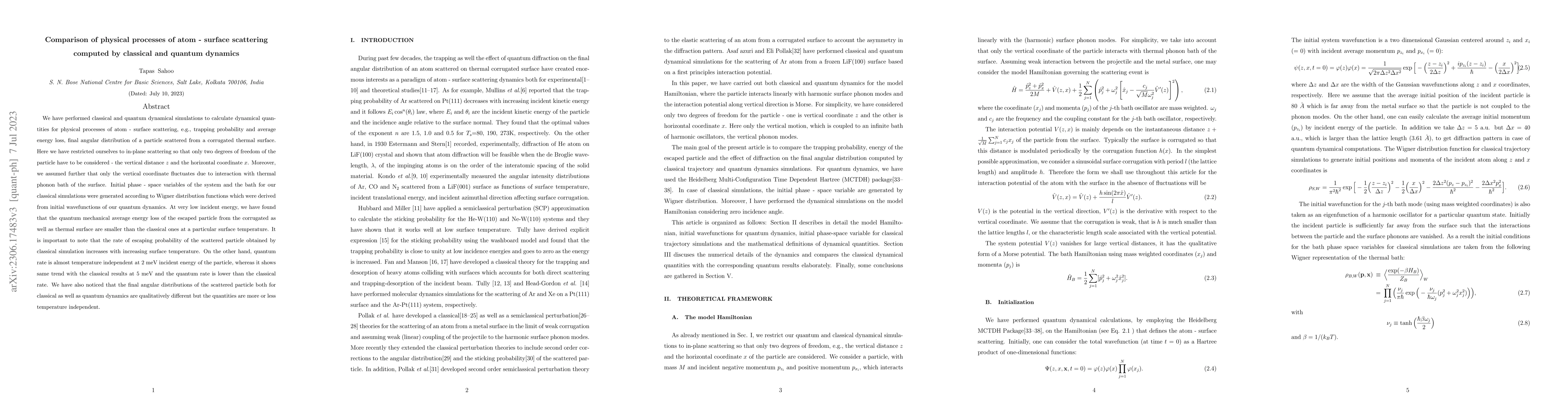 Thumbnail for Comparison of physical processes of atom-surface scattering computed by
  classical and quantum dynamics