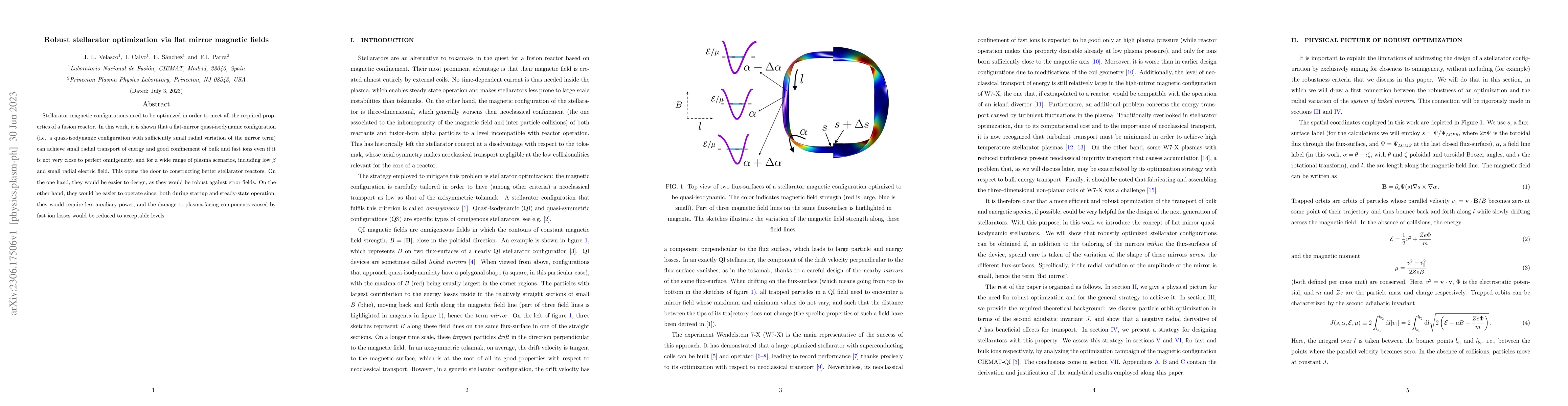 Thumbnail for Robust stellarator optimization via flat mirror magnetic fields