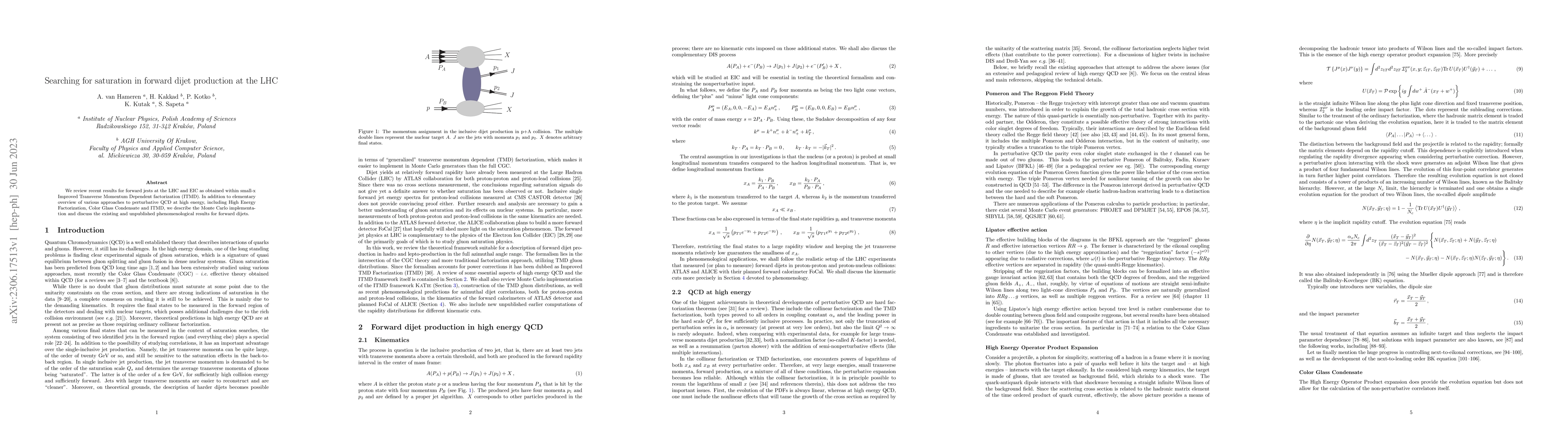 Thumbnail for Searching for saturation in forward dijet production at the LHC