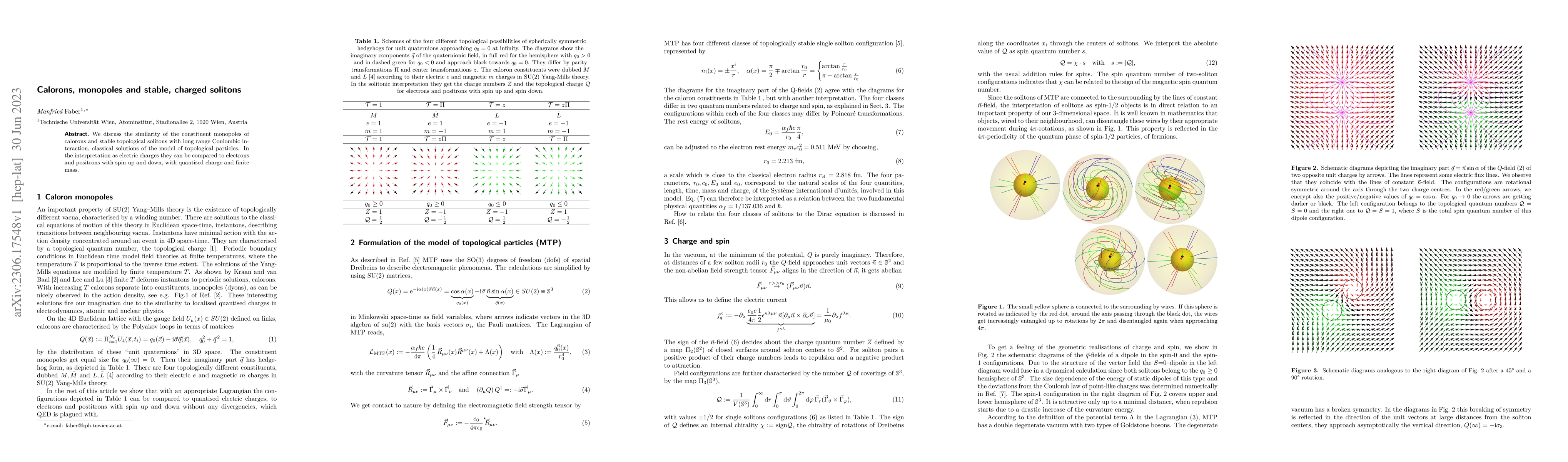 Thumbnail for Calorons, monopoles and stable, charged solitons