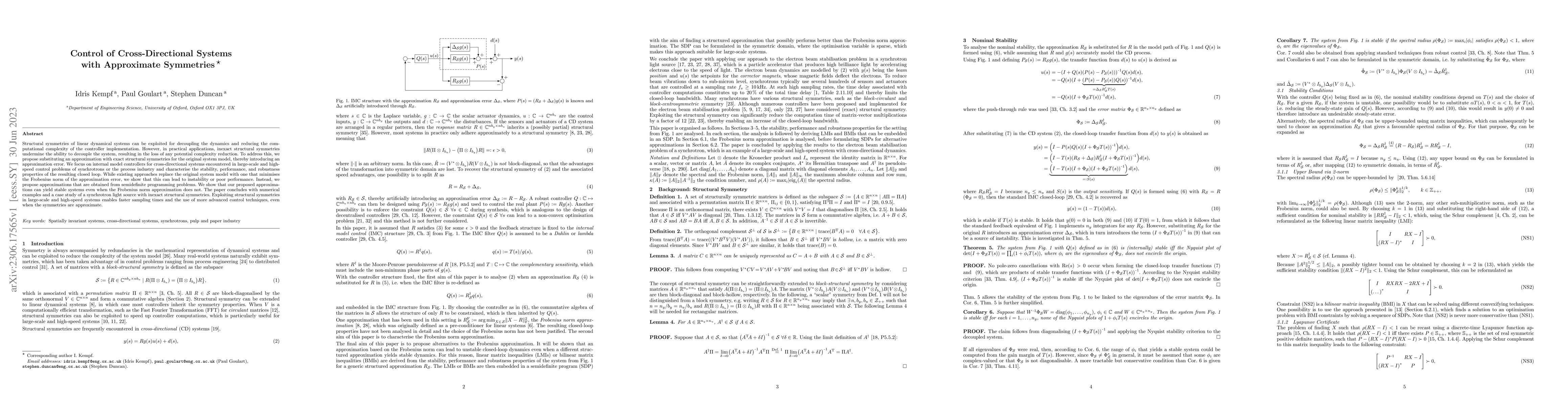 Thumbnail for Control of Cross-Directional Systems with Approximate Symmetries