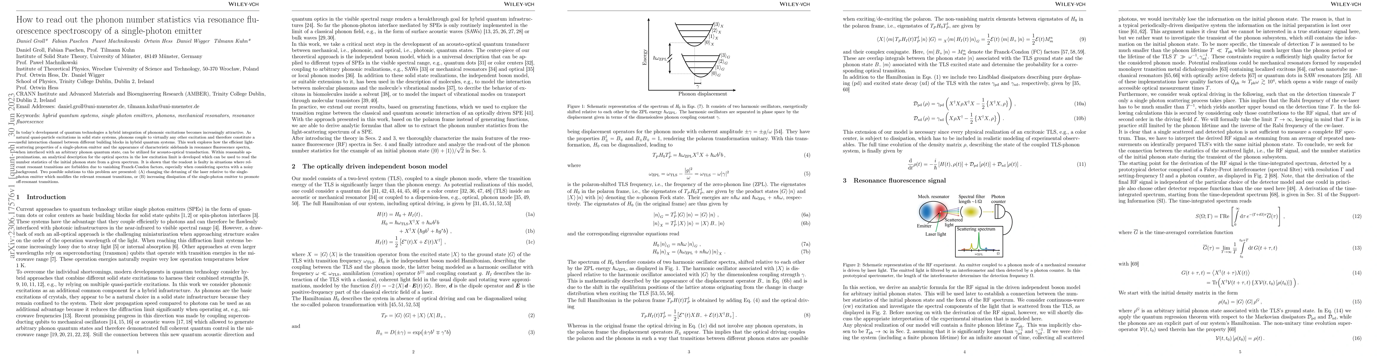 Thumbnail for How to read out the phonon number statistics via resonance fluorescence
  spectroscopy of a single-photon emitter