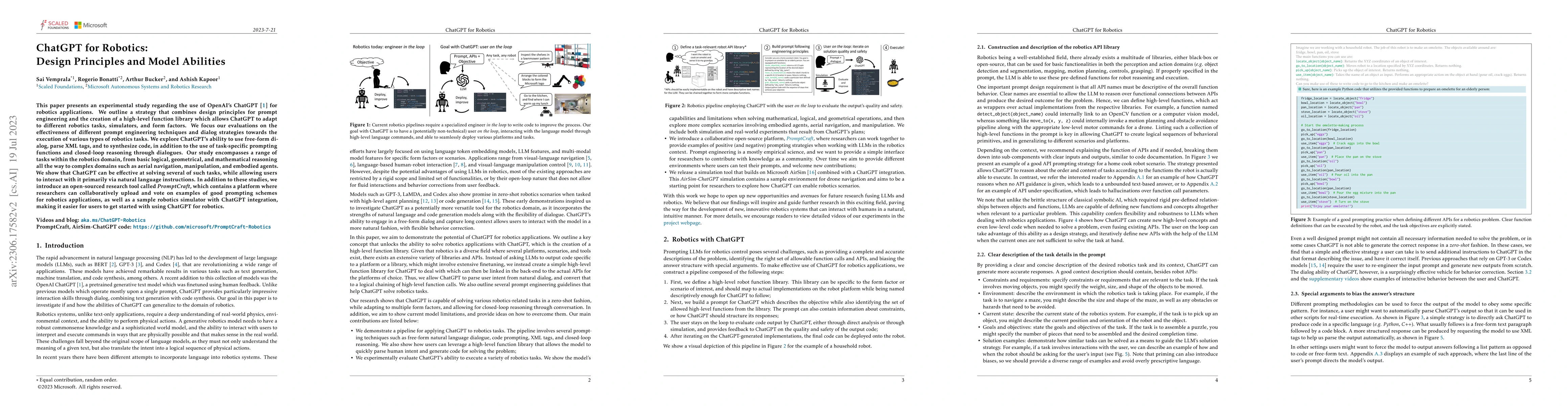 Thumbnail for ChatGPT for Robotics: Design Principles and Model Abilities