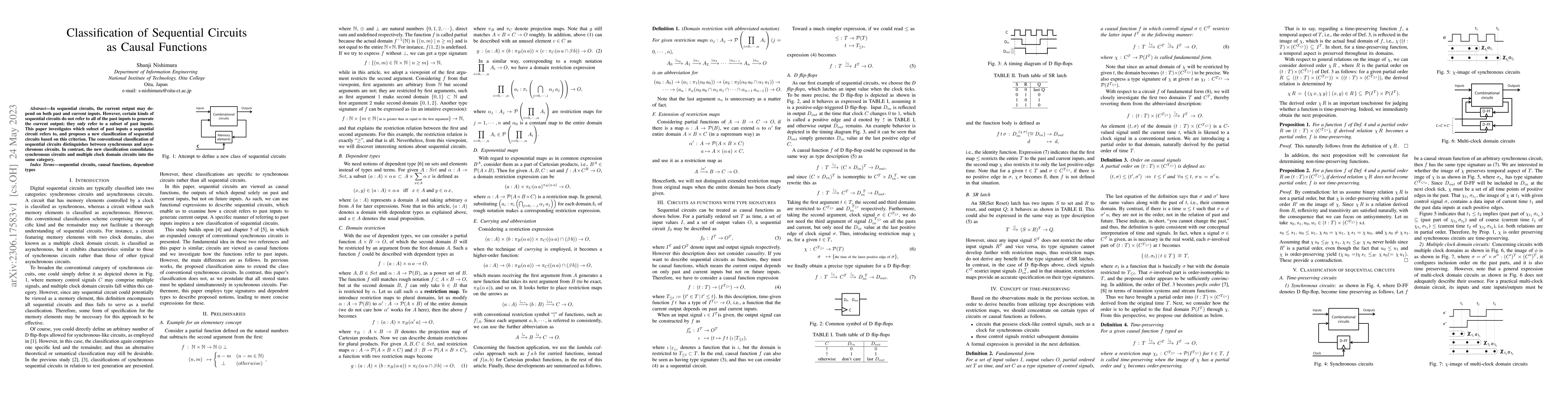 Thumbnail for Classification of Sequential Circuits as Causal Functions