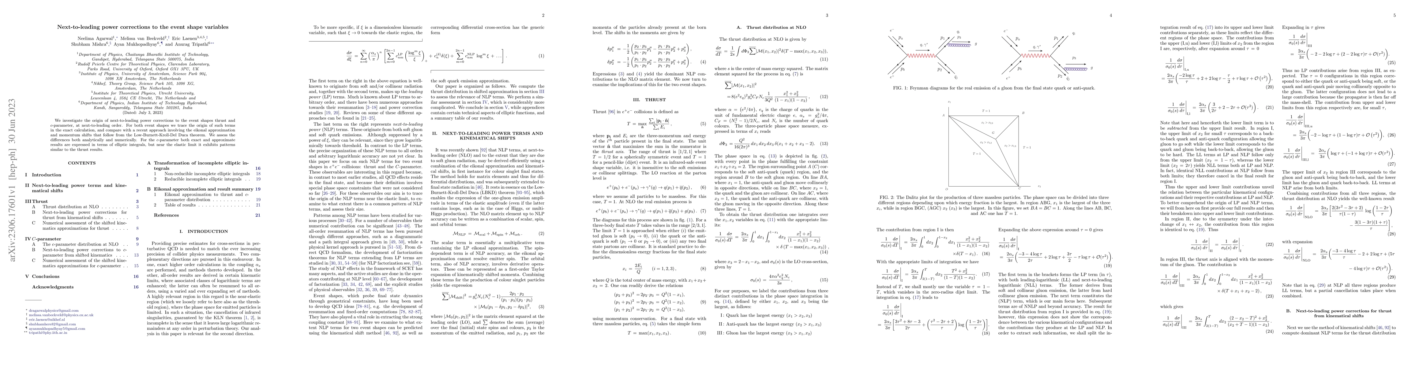 Thumbnail for Next-to-leading power corrections to the event shape variables