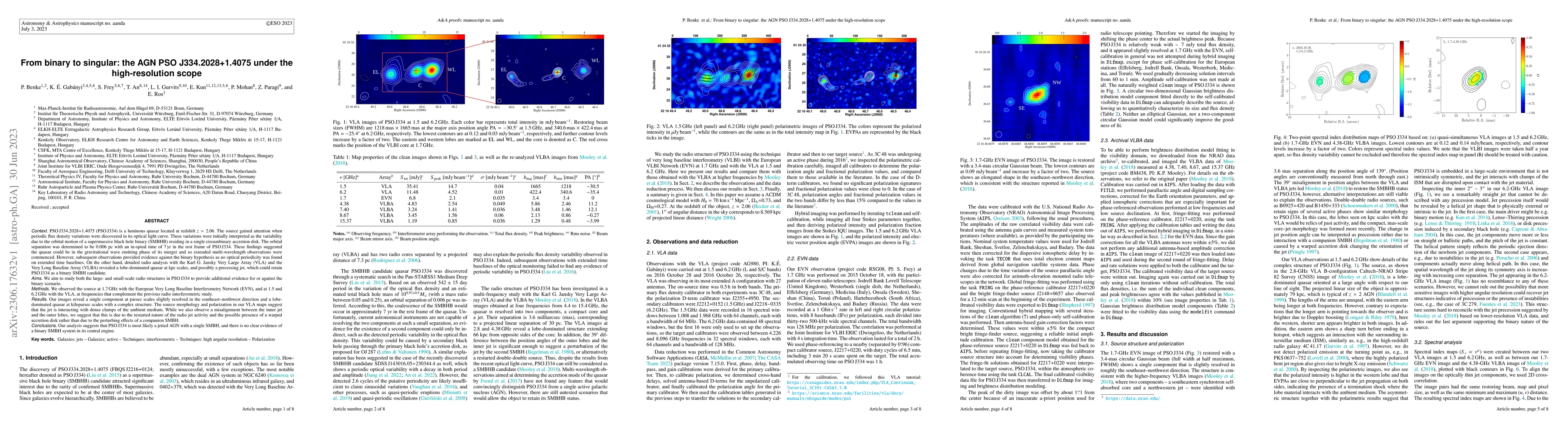 Thumbnail for From binary to singular: the AGN PSO J334.2028+1.4075 under the
  high-resolution scope