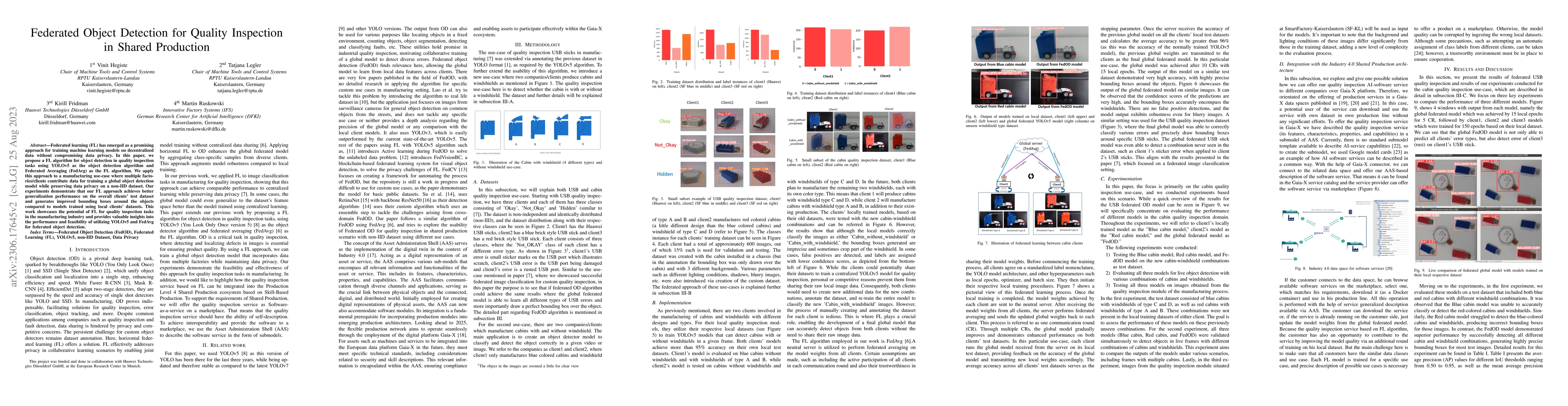 Thumbnail for Federated Object Detection for Quality Inspection in Shared Production