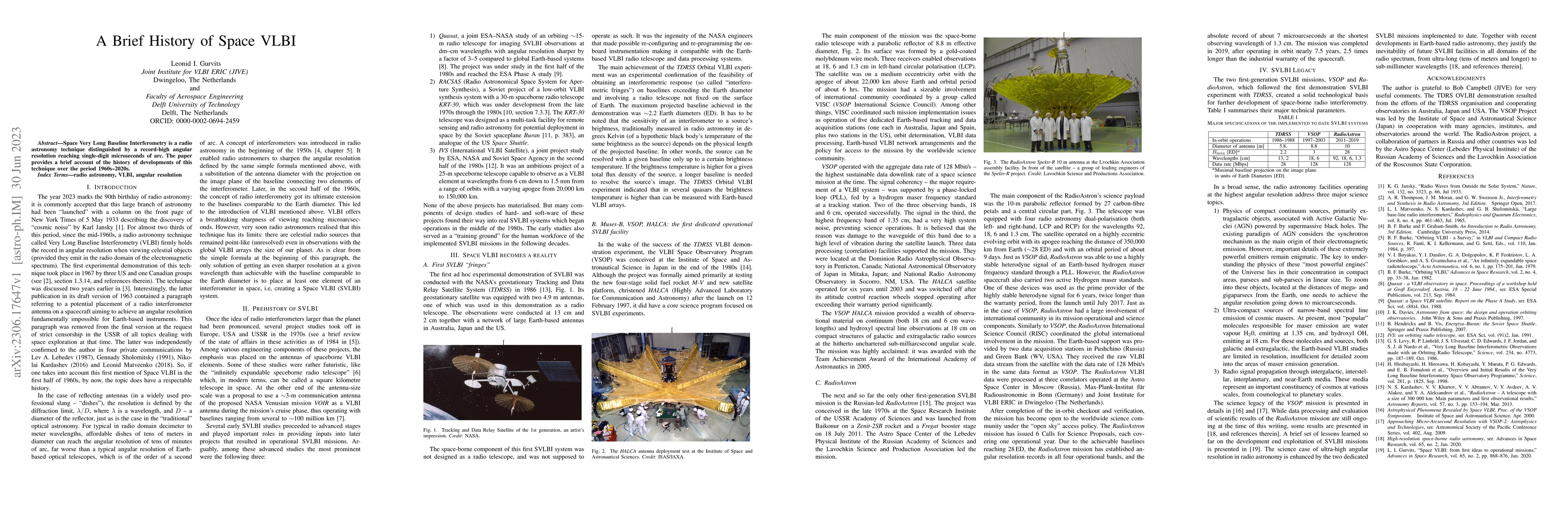 Thumbnail for A Brief History of Space VLBI