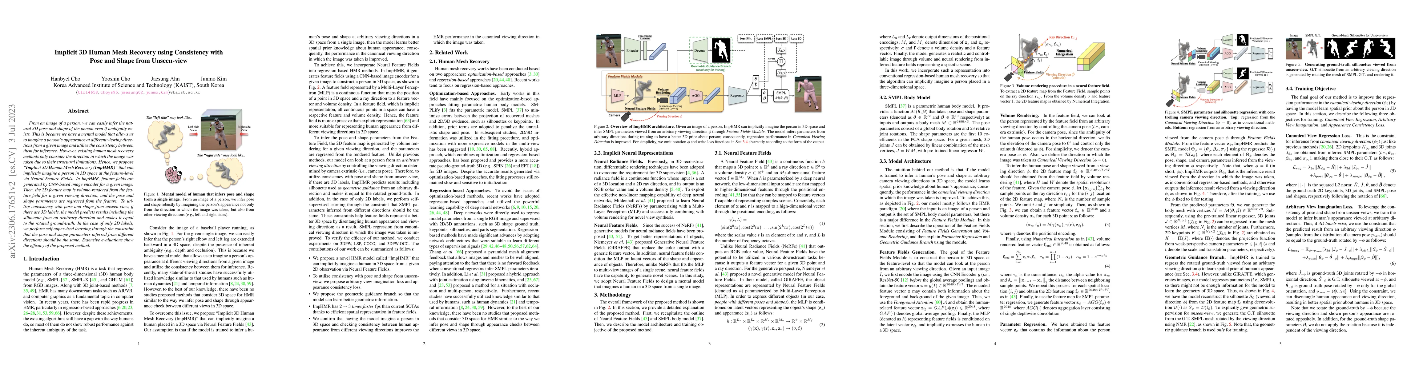 Thumbnail for Implicit 3D Human Mesh Recovery using Consistency with Pose and Shape
  from Unseen-view