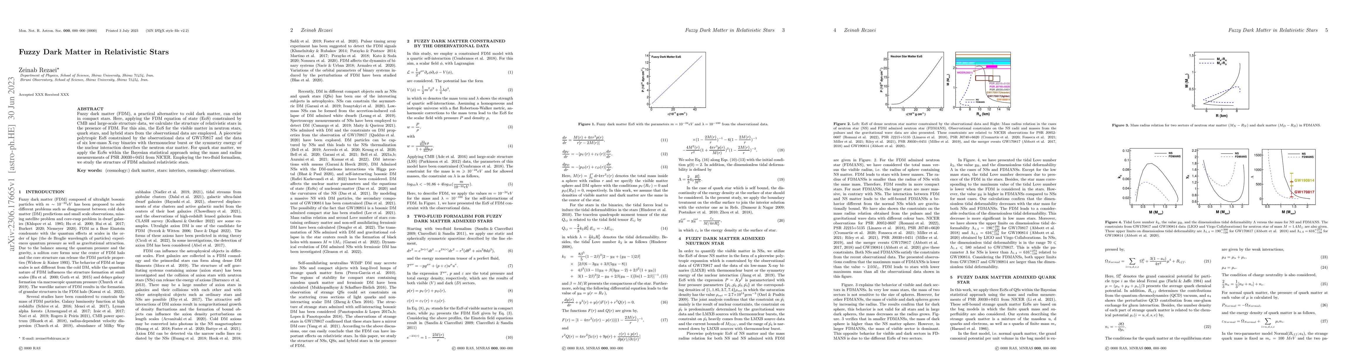 Thumbnail for Fuzzy Dark Matter in Relativistic Stars