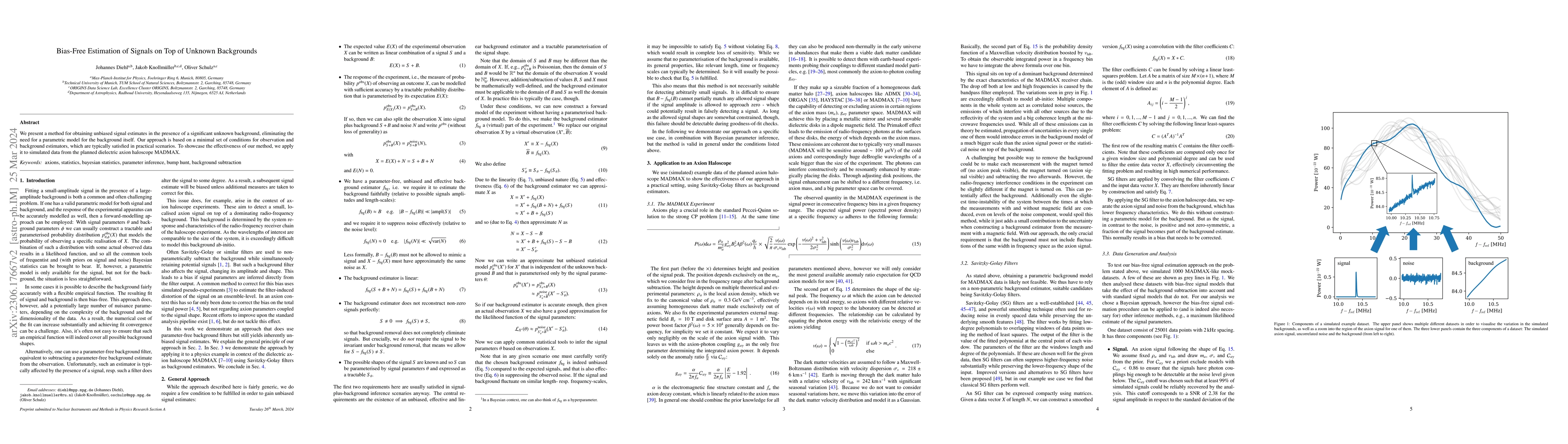 Thumbnail for Bias-Free Estimation of Signals on Top of Unknown Backgrounds