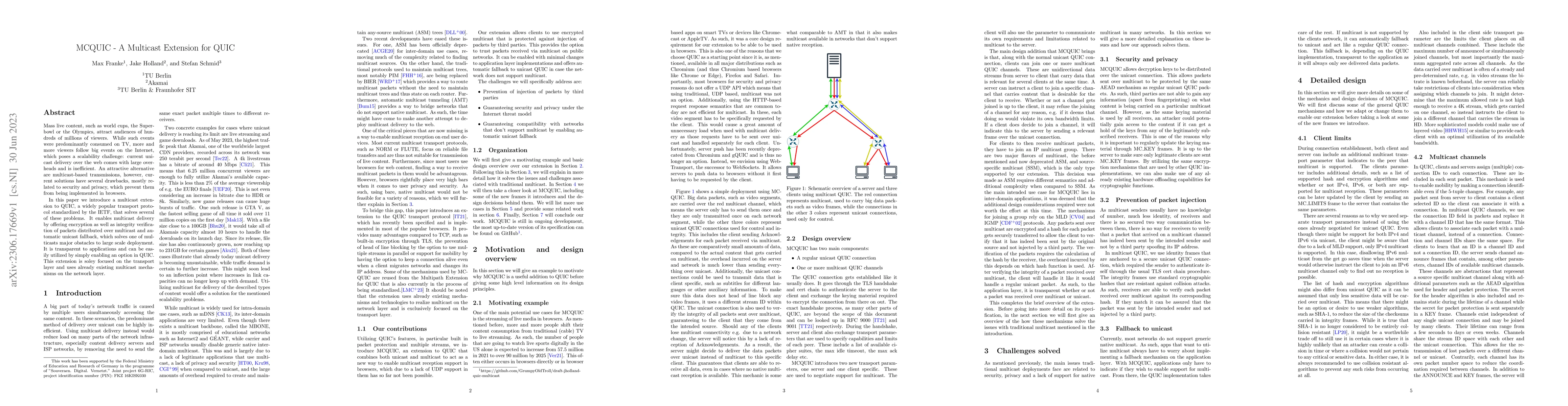 Thumbnail for MCQUIC -- A Multicast Extension for QUIC