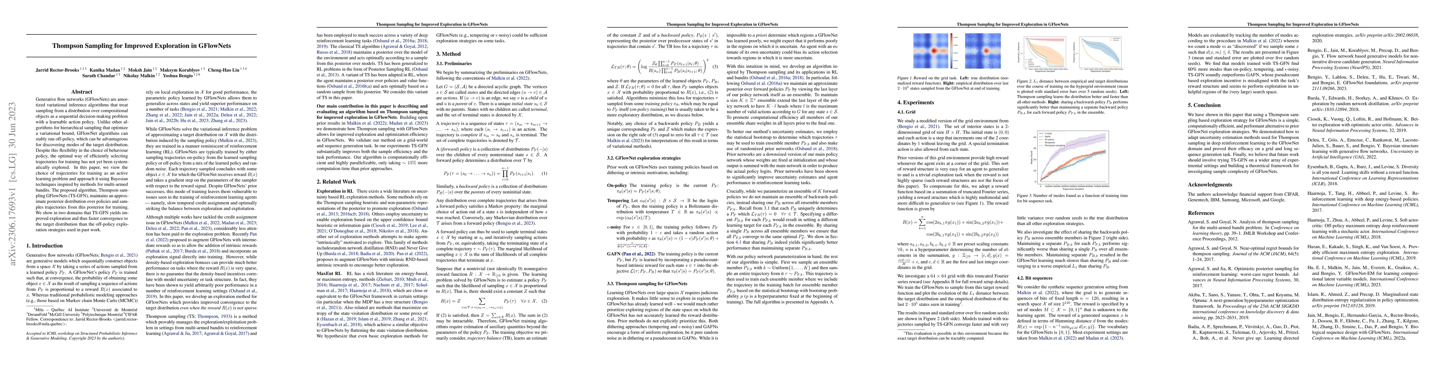 Thumbnail for Thompson sampling for improved exploration in GFlowNets