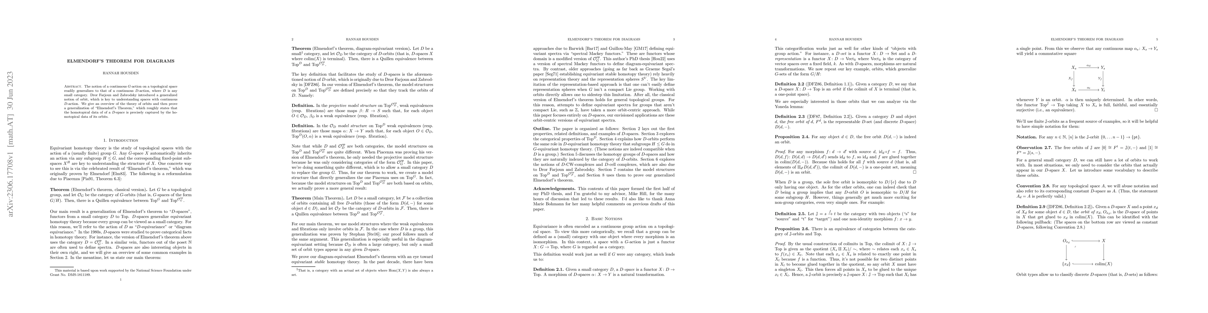 Thumbnail for Elmendorf's Theorem for Diagrams