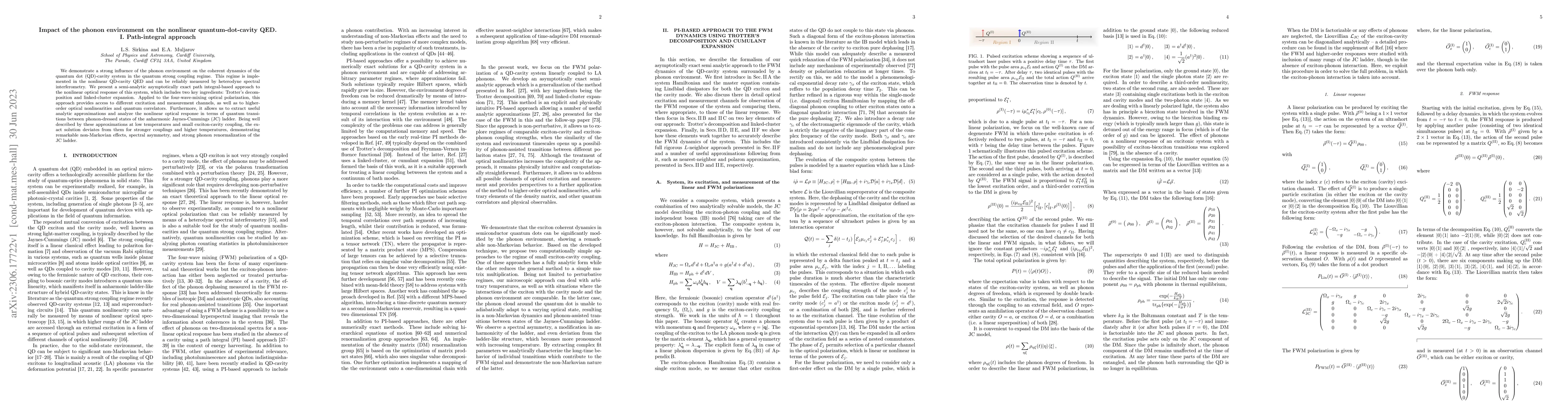 Thumbnail for Impact of the phonon environment on the nonlinear quantum-dot-cavity
  QED. I. Path-integral approach