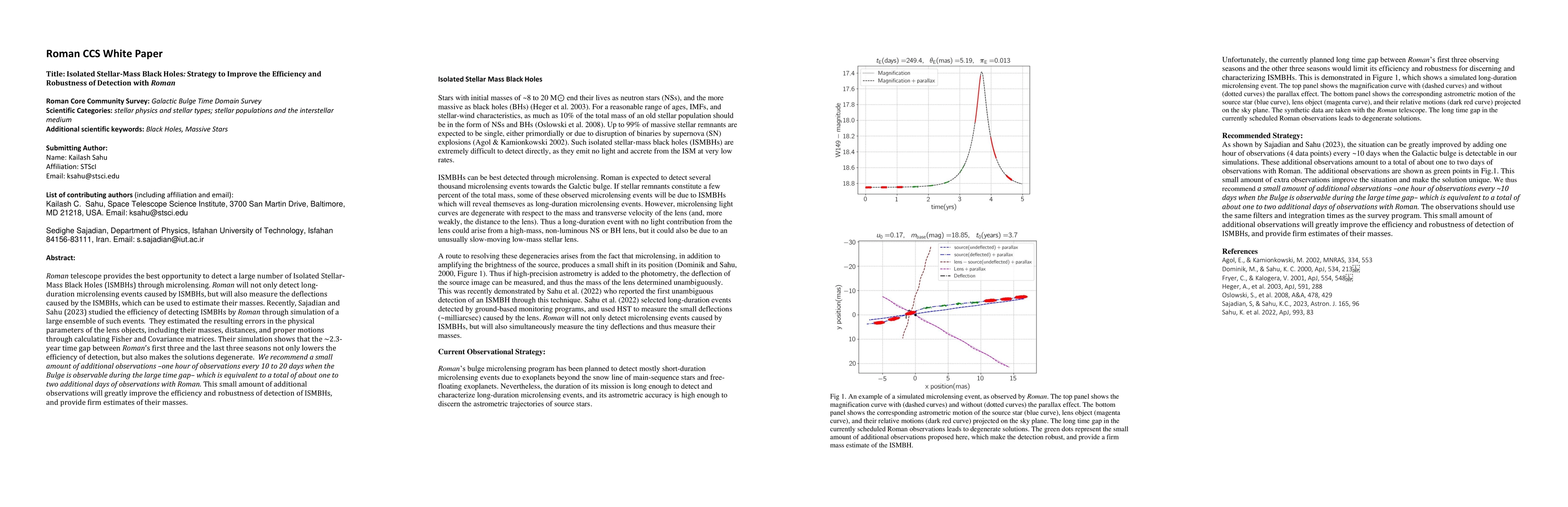 Thumbnail for White Paper: Isolated Stellar-Mass Black Holes: Strategy to Improve the
  Efficiency and Robustness of Detection with Roman