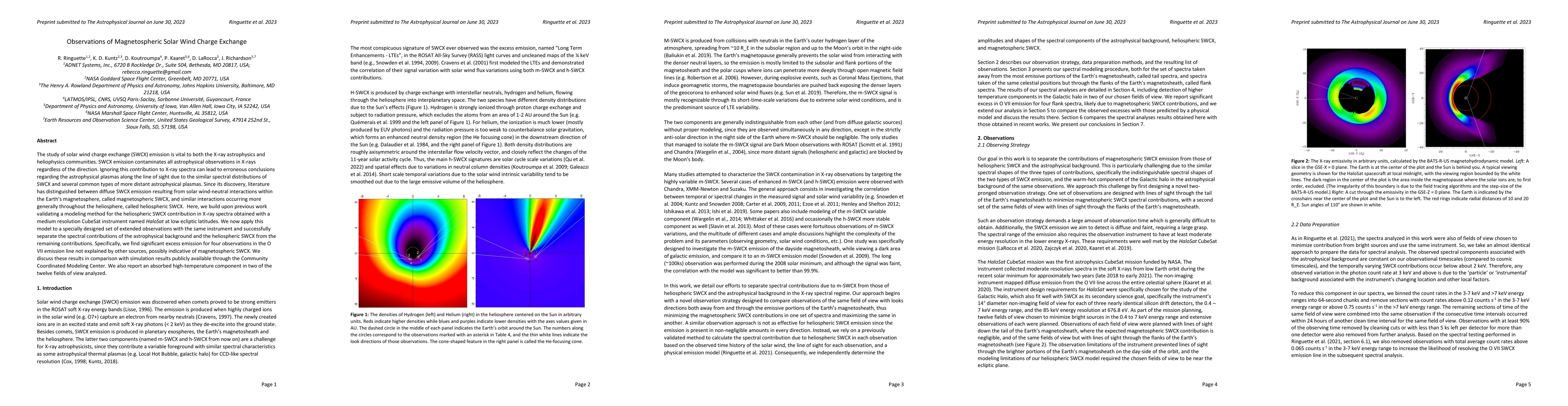 Thumbnail for Observations of Magnetospheric Solar Wind Charge Exchange
