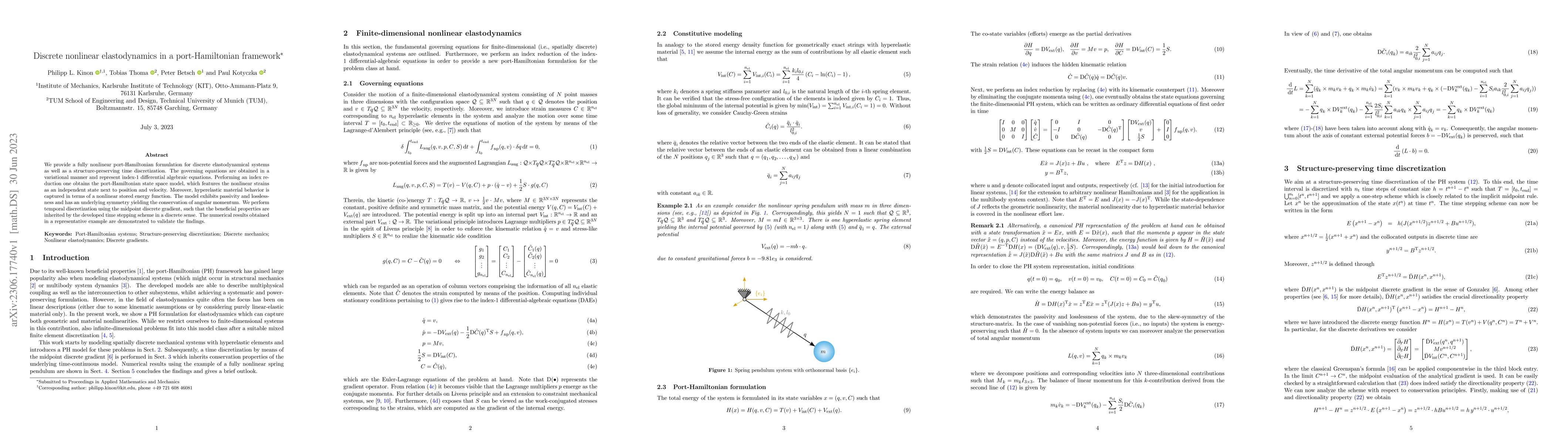 Thumbnail for Discrete nonlinear elastodynamics in a port-Hamiltonian framework