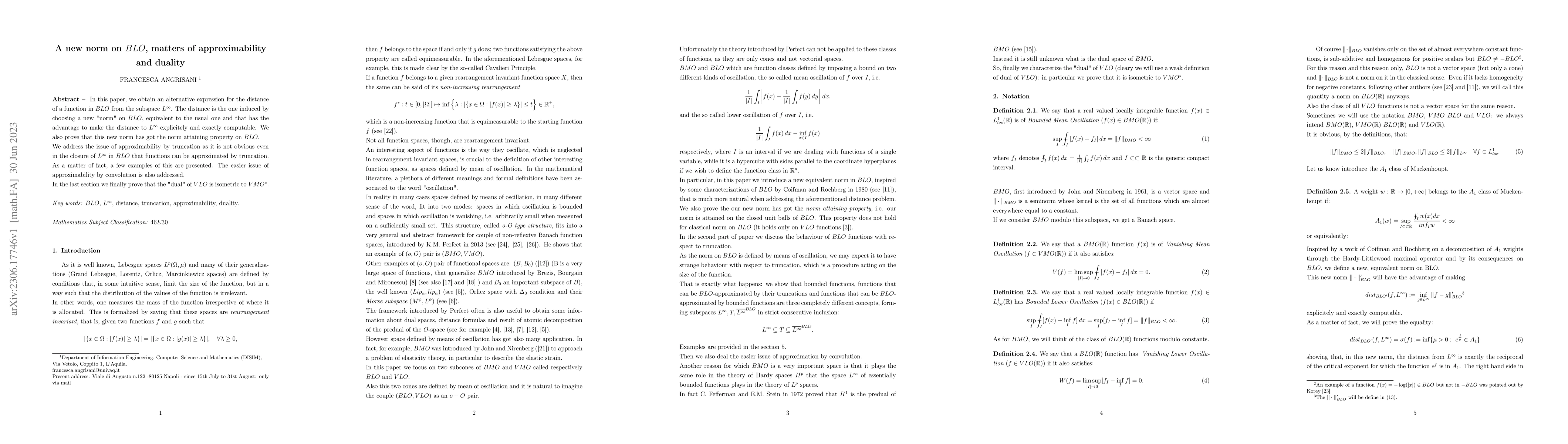 Thumbnail for A new norm on BLO and matters of approximability and duality